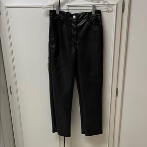 Women’s Black Faux Leather Pants by Wilfred